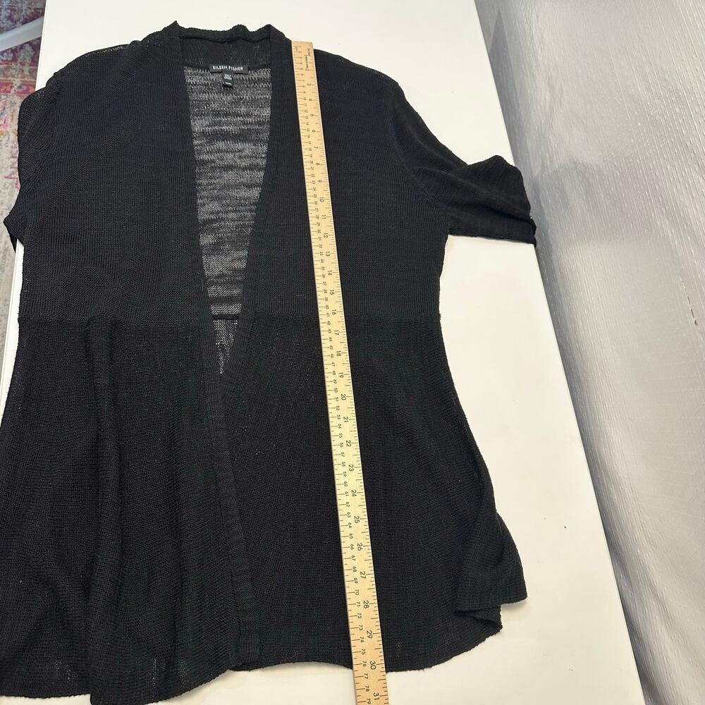 Eileen Fisher Womens Linen Open CardiganLightweight Lagenlook Minimalist Casual - Picture 6 of 8